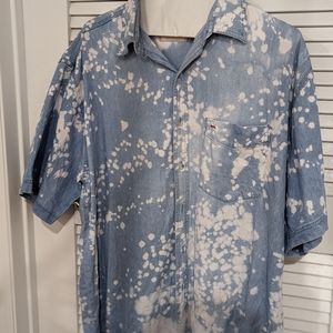 Artisan Handmade trending tie Dyed oversized short sleeve button down XXL Unisex